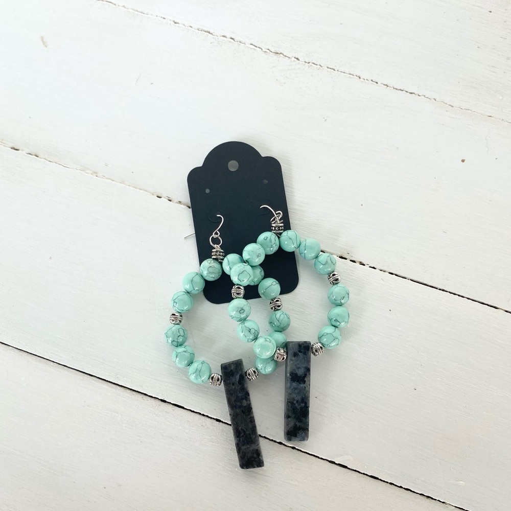 Western turquoise earrings handmade
